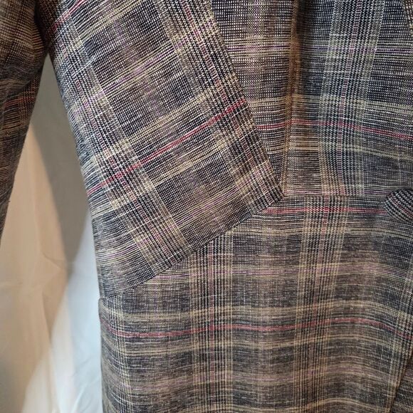 White House Black Market Women's Multicolor Plaid Blazer Preppy College Career - Picture 4 of 15